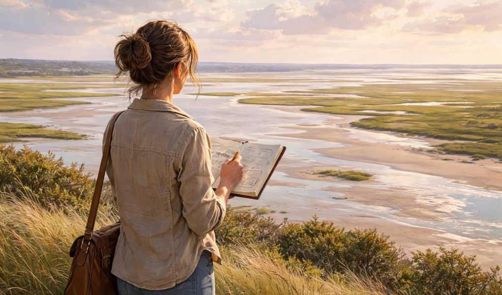 femme-dos-baie-somme-paysage-pastel