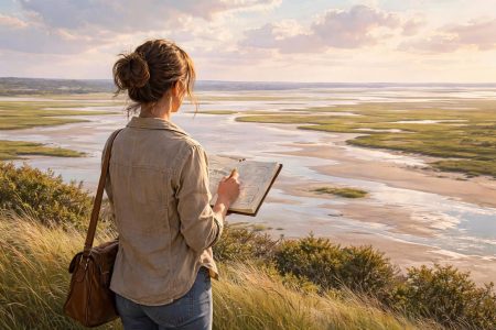 femme-dos-baie-somme-paysage-pastel