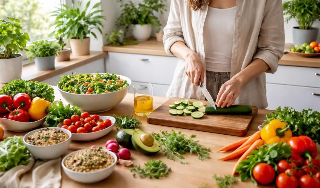cuisine-moderne-preparation-repas-plantes