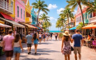 rue-aruba-batiments-colores-palmiers