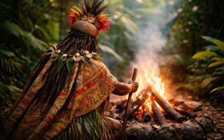 chef-kanak-tenue-traditionnelle-feu-vegetation