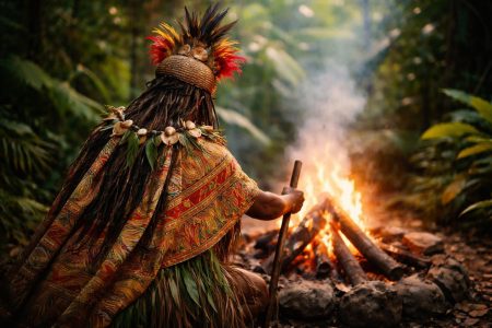 chef-kanak-tenue-traditionnelle-feu-vegetation