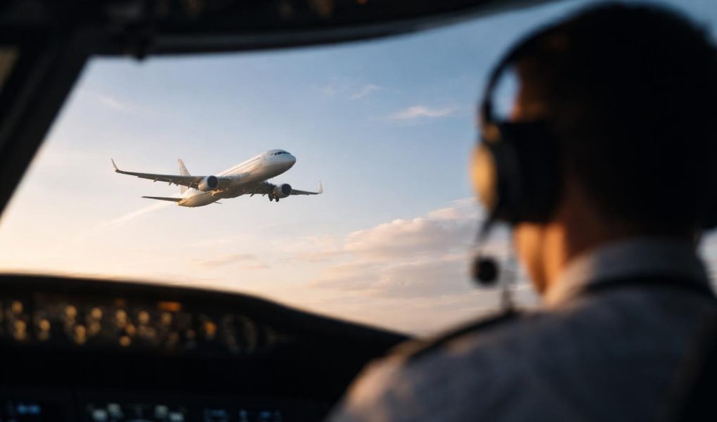 avion-moderne-ciel-clair-nuages