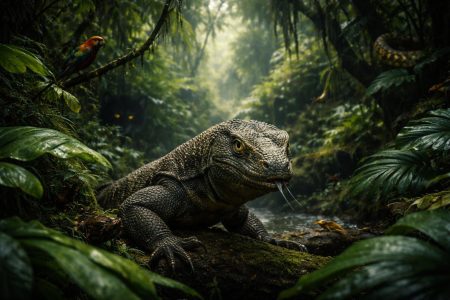 jungle-fidji-reptile-animaux-feuillages