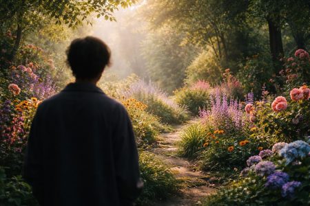 jardin-luxuriant-plantes-fleurs-silhouette