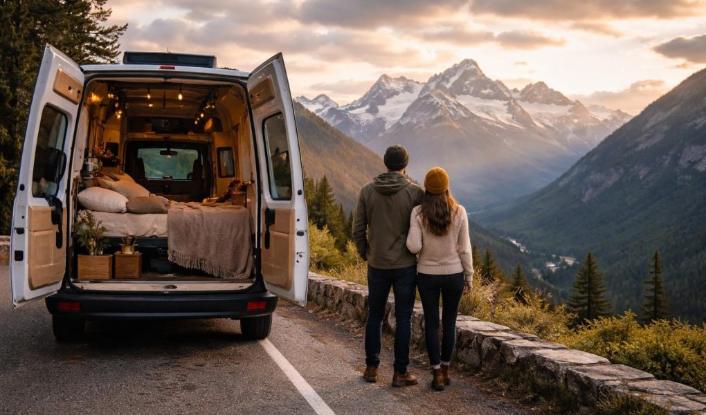 fourgon-route-montagnes-couple-horizon