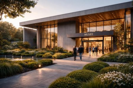 facade-moderne-visiteurs-jardin-soir