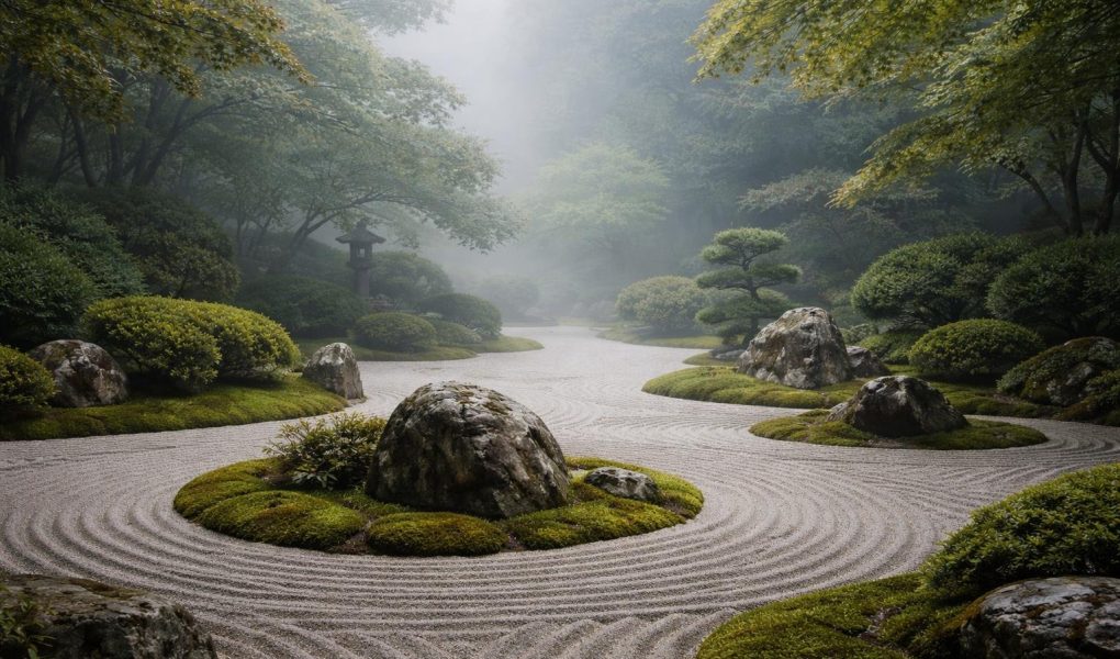 jardin-zen-graviers-pierres-vegetation