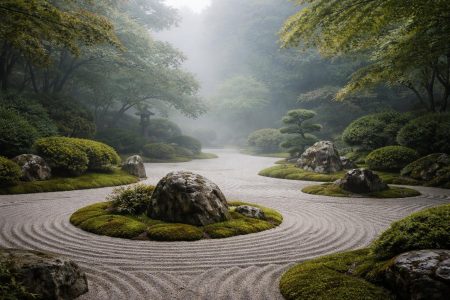 jardin-zen-graviers-pierres-vegetation