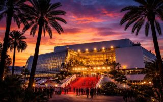 palais-festivals-cannes-coucher-soleil-palmiers