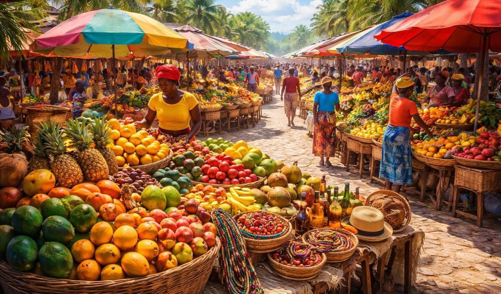 marche-haiti-fruits-artisanat-soleil