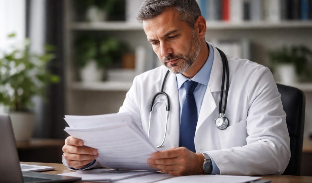 medecin-bureau-documents-etagere-livres