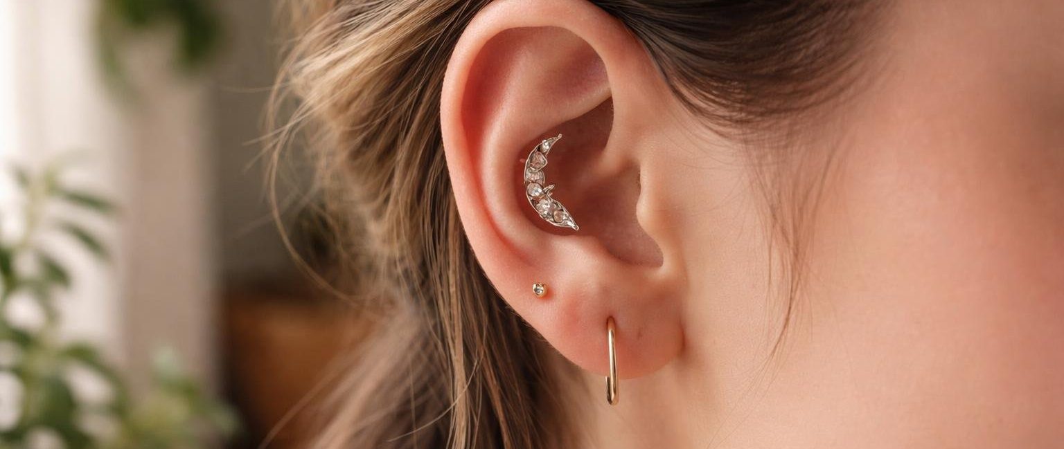 oreille-piercing-argent-bois-plantes
