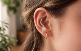 oreille-piercing-argent-bois-plantes