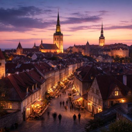 tallinn-batiments-medievaux-crepuscule