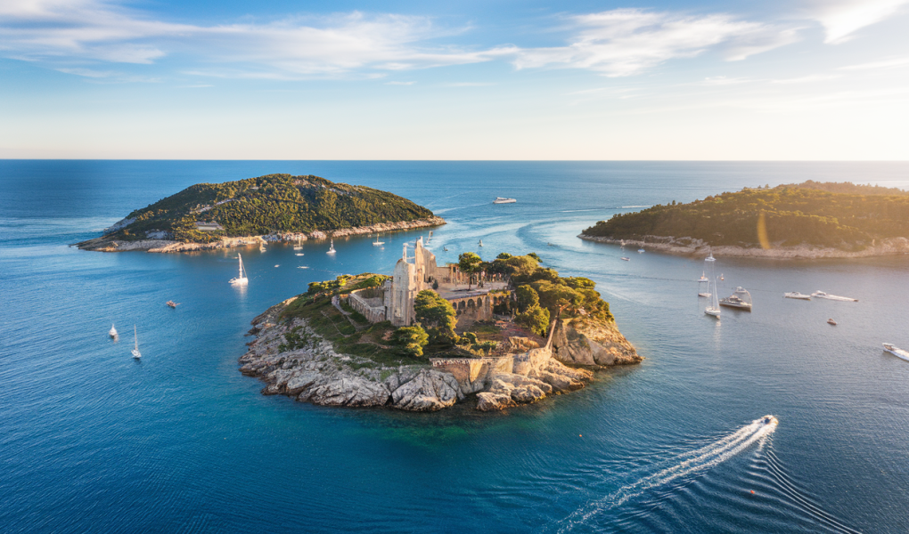 iles-lerins-mer-abbaye-foret-bateaux